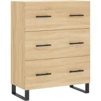 vidaXL Hoge kast 69,5x34x180 cm bewerkt hout sonoma eikenkleurig