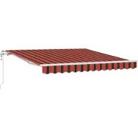 vidaXL Uitschuifbare luifel Oranje en bruin 300 x 250 cm