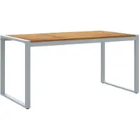 vidaXL Tuin Tafel Grijs 160 x 80 x 75 cm Massief Acacia Hout