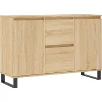 vidaXL Dressoir 101,5x35x70 cm bewerkt hout sonoma eikenkleurig