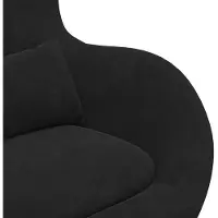 vidaXL Eivormige stoel Zwart 63 x 73 x 90 cm Fluweel