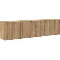 vidaXL Tv-meubels 2 st wandgemonteerd 80x30x41cm artisanaal eikenkleur