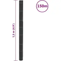 vidaXL Worteldoek 1,5x150 m polypropeen zwart