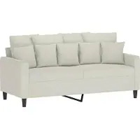 vidaXL Tweezitsbank 140 cm fluweel crèmekleurig