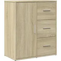 vidaXL Dressoirs 2 st 60x31x70 cm bewerkt hout sonoma eikenkleurig