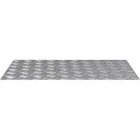 vidaXL Trapmatten 4 st 80 x 50 cm Zilver Aluminium Rechthoekig