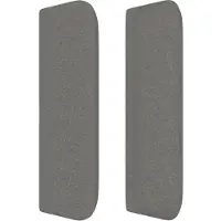 vidaXL Hoofdbord LED 203x16x78/88 cm stof donkergrijs