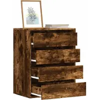 vidaXL Ladekast 60x41x76 cm bewerkt hout gerookt eikenkleurig