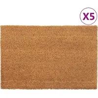 vidaXL Deurmatten 5 st 40x60 cm getufte kokosvezel naturel
