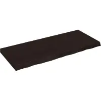 vidaXL Wastafelblad 120x50x(2-6) cm behandeld massief hout donkerbruin