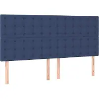vidaXL Hoofdbord blauw 180x5x118/128 cm stof