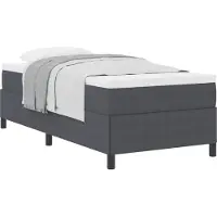 vidaXL Boxspring bed Donkergrijs 100 x 200 cm Corduroy stof