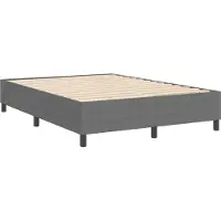 vidaXL Platformbedframe Lichtgrijs 140 x 190 cm Corduroy stof