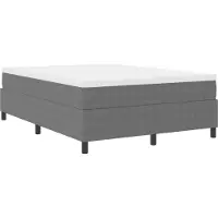 vidaXL Platformbedframe, lichtgrijs, 140 x 190 cm, bekleding van cordura-stof