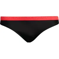 Superdry Klassiek Elastisch Bikinibroekje Zwart Grootte: 44