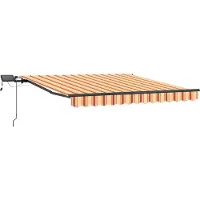 vidaXL Uitschuifbare luifel Geel en Oranje 350 x 250 cm
