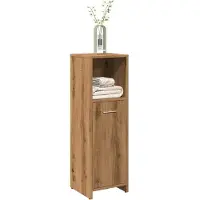 vidaXL Badkamerkast 30x30x95 cm bewerkt hout artisanaal eikenkleur