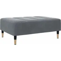 vidaXL Voetenbank 77x55x31 cm fluweel donkergrijs