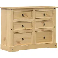 vidaXL Ladekast Corona 112x48x91 cm massief grenenhout