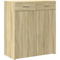 vidaXL Dressoir 80x42,5x93 cm bewerkt hout sonoma eikenkleurig