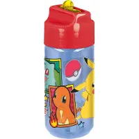 Stor Pokémon Tritan Drinkfles - 430 ml – Vaatwasserbestendig & BPA-vrij - Drinkfles voor kinderen – Transparant blauw