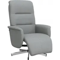 vidaXL Fauteuil verstelbaar met voetensteun stof lichtgrijs