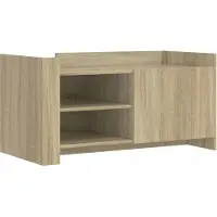 vidaXL Salontafel 100x50x50 cm bewerkt hout sonoma eikenkleurig