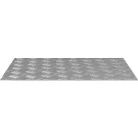 vidaXL Trapmatten 4 st 70 x 50 cm Zilver Aluminium Rechthoekig