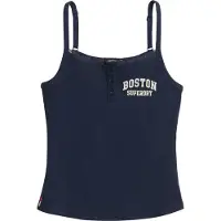 Superdry Athletic Essentials Camitop met Knopen en Print Blauw Grootte: 36