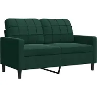 vidaXL Tweezitsbank 120 cm fluweel donkergroen