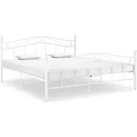 vidaXL Bedframe metaal wit 180x200 cm