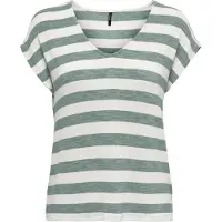 ONLY Shirt groen gemêleerd / wit