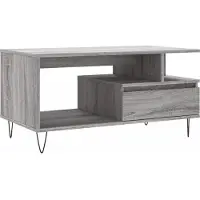 vidaXL Salontafel 90x49x45 cm bewerkt hout grijs sonoma
