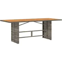 vidaXL Tuin Eettafel Set 9 st Grijs poly rattan