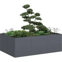vidaXL - Plantenbak - 120x80x40 - cm - staal - antracietkleurig