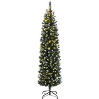 vidaXL Kunstkerstboom smal met 300 LED's 240 cm