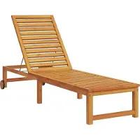 vidaXL Ligstoel 2 pcs Bruin 202 x 53 x 89 cm Massief Acacia Hout