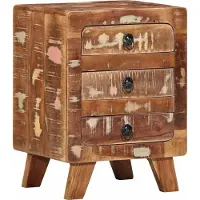 vidaXL Nachtkastje 37x32x50 cm massief gerecycled hout