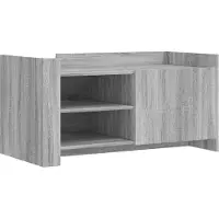 vidaXL Salontafel 100x50x50 cm bewerkt hout grijs sonoma eikenkleur