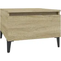 vidaXL Bijzettafels 2 st 50x46x35 cm bewerkt hout sonoma eikenkleurig