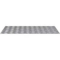 vidaXL Trapmatten 4 st 90 x 50 cm Zilver Aluminium Rechthoekig