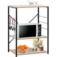 vidaXL Magnetronkast 60x39,6x79,5 cm bewerkt hout zwart en eikenkleur