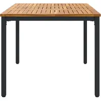 vidaXL Tuin Tafel Natuurlijk en zwart 150 x 90 x 75 cm