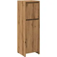 vidaXL Badkamerkast 30x30x95 cm bewerkt hout artisanaal eikenkleur