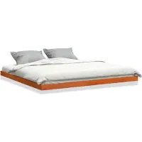 vidaXL Bedframe massief grenenhout wasbruin 180x200 cm