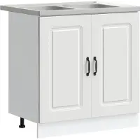 vidaXL Keukenkast Kalmar, wit, 80 x 46 x 81,5 cm, houtvezel