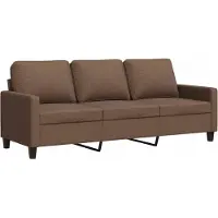 vidaXL Driezitsbank 180 cm stof bruin