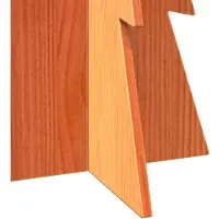 vidaXL Kerstdecoratie kerstboom 112 cm massief grenenhout wasbruin