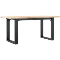 vidaXL Salontafel O-frame 90x40x45 cm massief grenenhout en staal