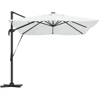 vidaXL Parasol 352 x 251 x 265 cm Polyester en Aluminium Zand